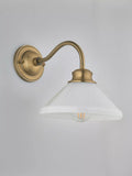 John Lewis Tula opaline wall light matt antique brass, UK version