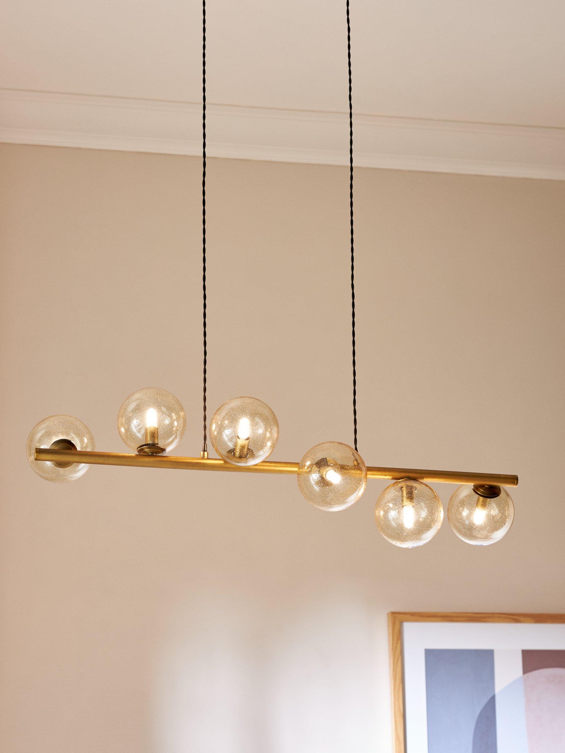 John Lewis bubble glass bar ceiling light warm brass - UK version