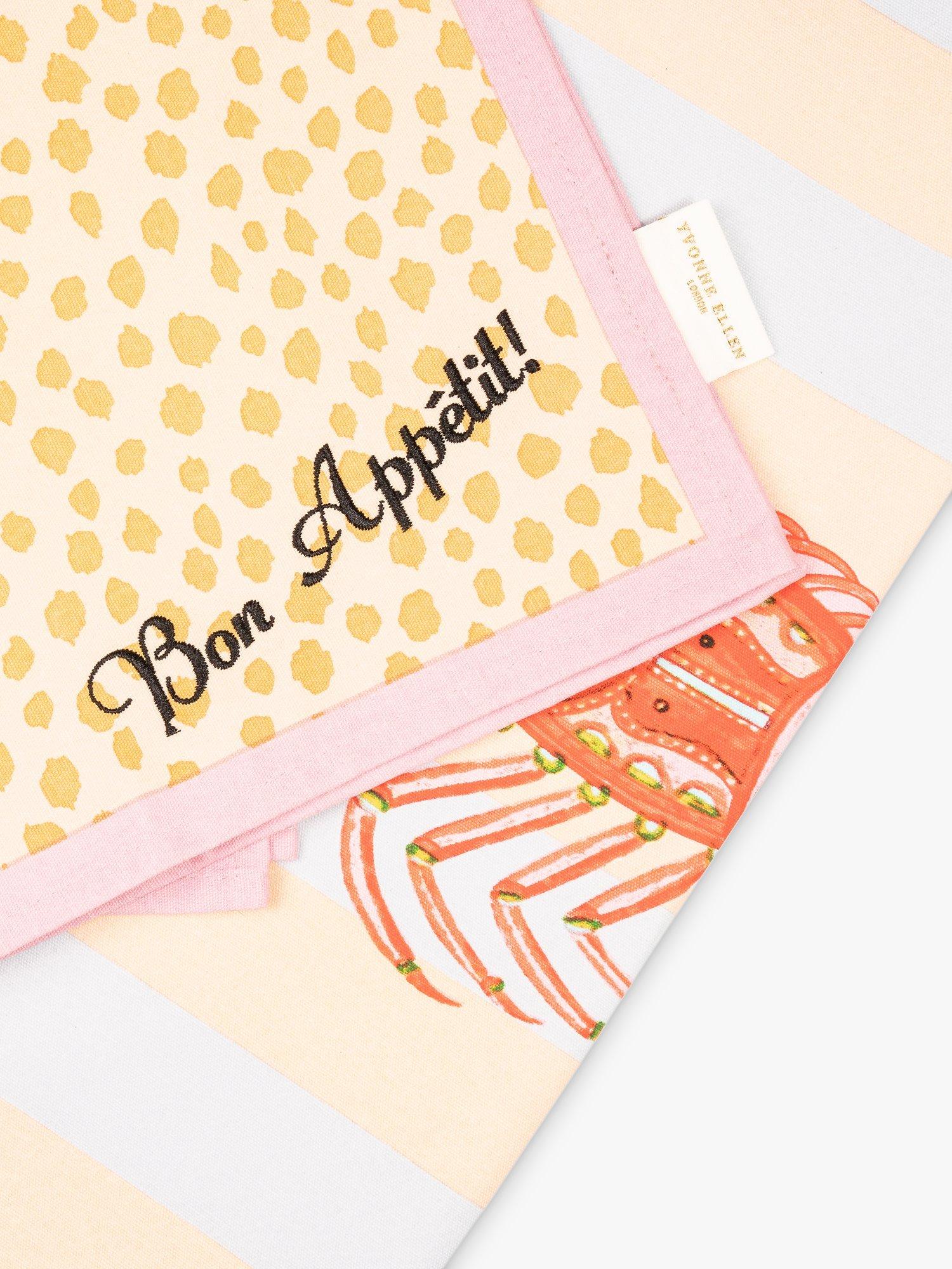 Yvonne Ellen tea towels lobster and bon appetit set of 2, UK version