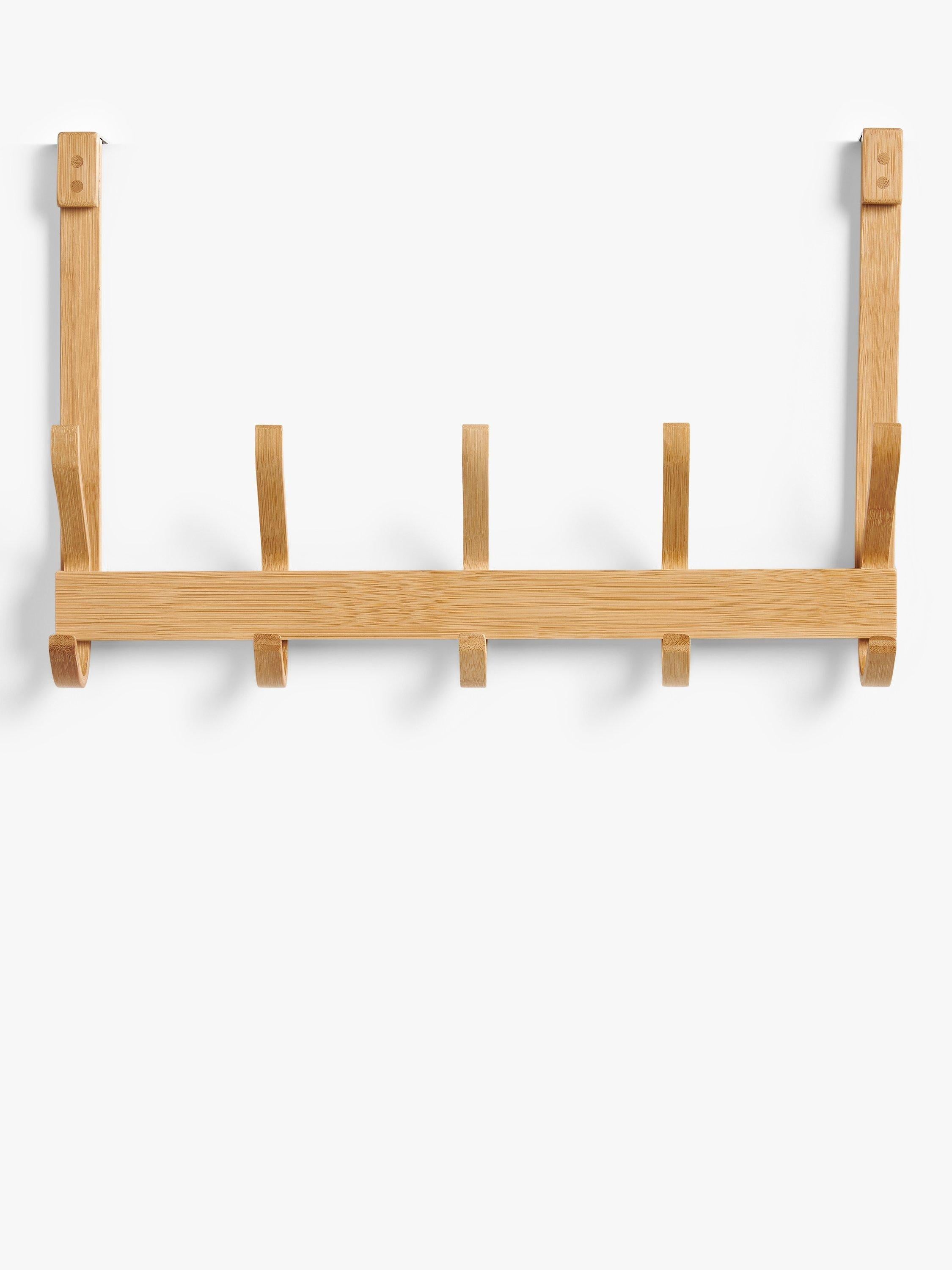 John Lewis over door rack 5 hooks natural - British product