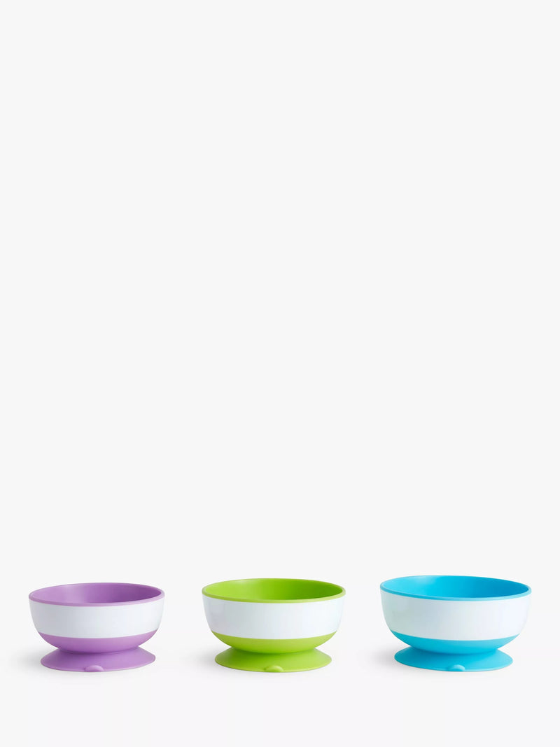 Munchkin suction bowl multi set of 3, imported from the UK