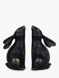 Libra Interiors metallic bronze hare bookends set of 2, UK version