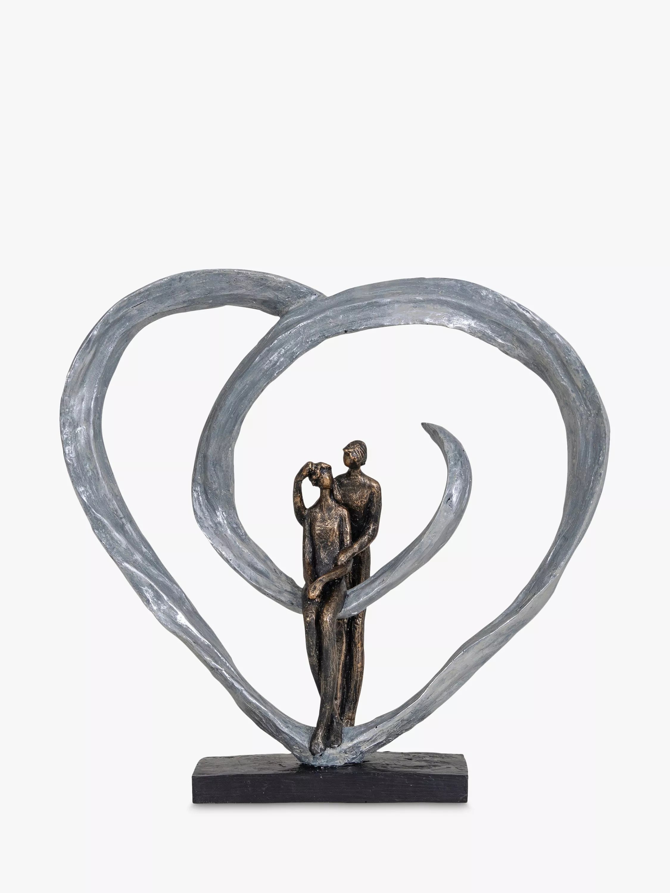 Libra Interiors love sculpture in metallic bronze heart shape (British brand)