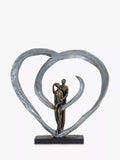 Libra Interiors love sculpture in metallic bronze heart shape (British brand)