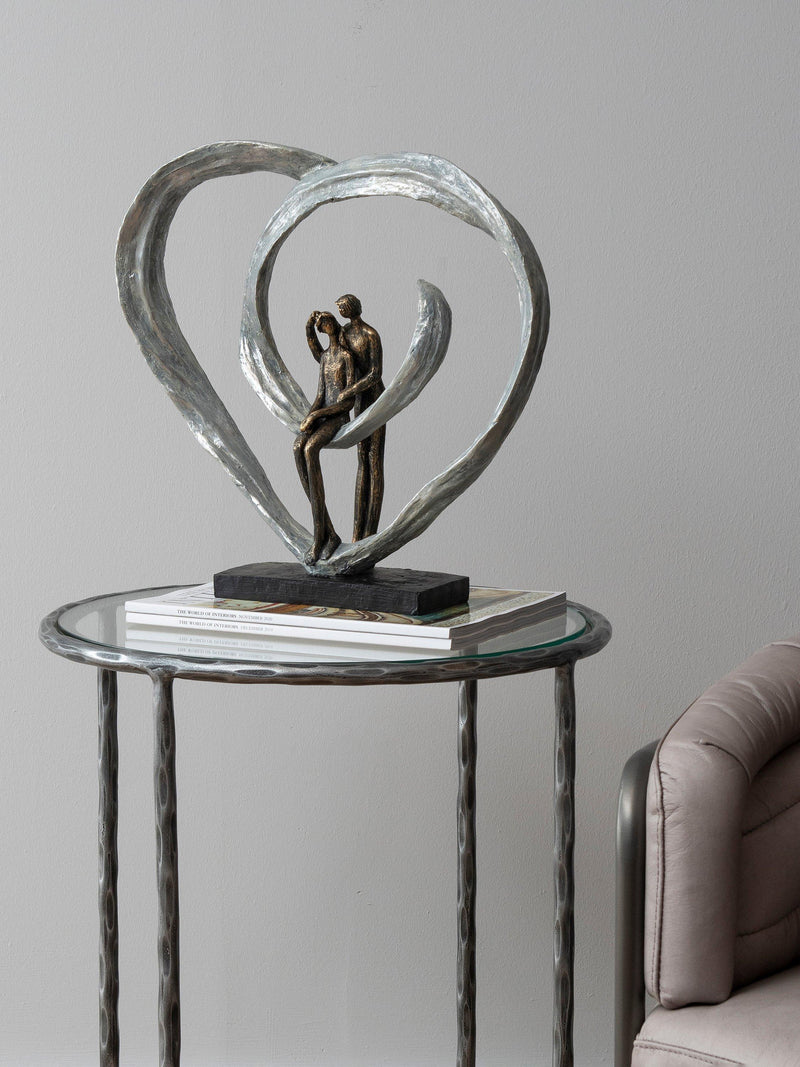 Libra Interiors love sculpture in metallic bronze heart shape (British brand)