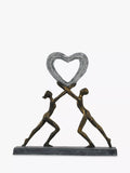 Libra Interiors love couple resin sculpture metallic bronze, imported from the UK