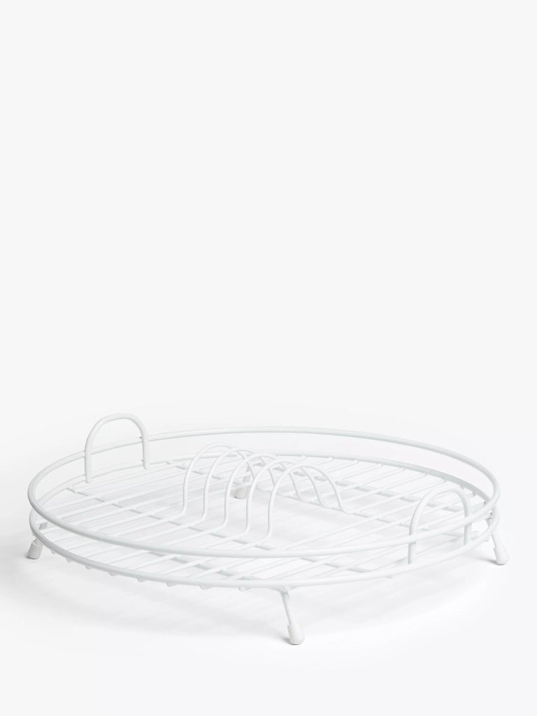 John Lewis Circular Dish Drainer, White