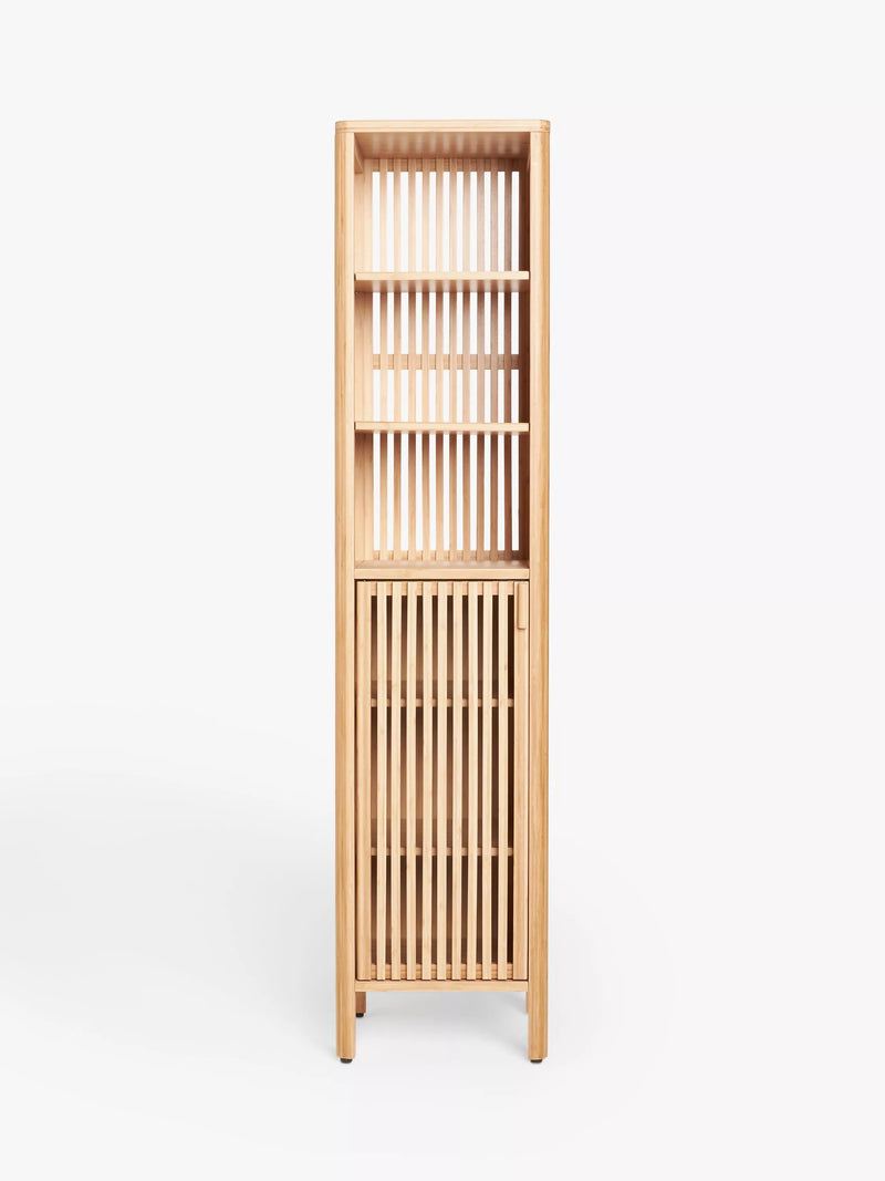 John Lewis slatted bathroom tallboy bamboo, imported from the UK