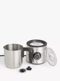 John Lewis milk frother in black and silver, imported from the UK