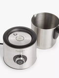 John Lewis milk frother in black and silver, imported from the UK