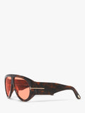 TOM FORD brown and pink aviator sunglasses, UK version
