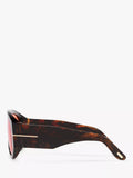 TOM FORD brown and pink aviator sunglasses, UK version