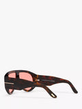 TOM FORD brown and pink aviator sunglasses, UK version
