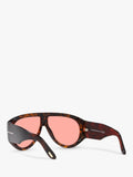 TOM FORD brown and pink aviator sunglasses, UK version