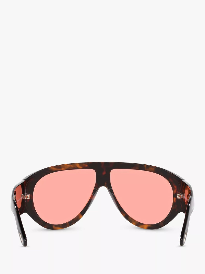TOM FORD brown and pink aviator sunglasses, UK version