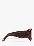 TOM FORD brown and pink aviator sunglasses, UK version