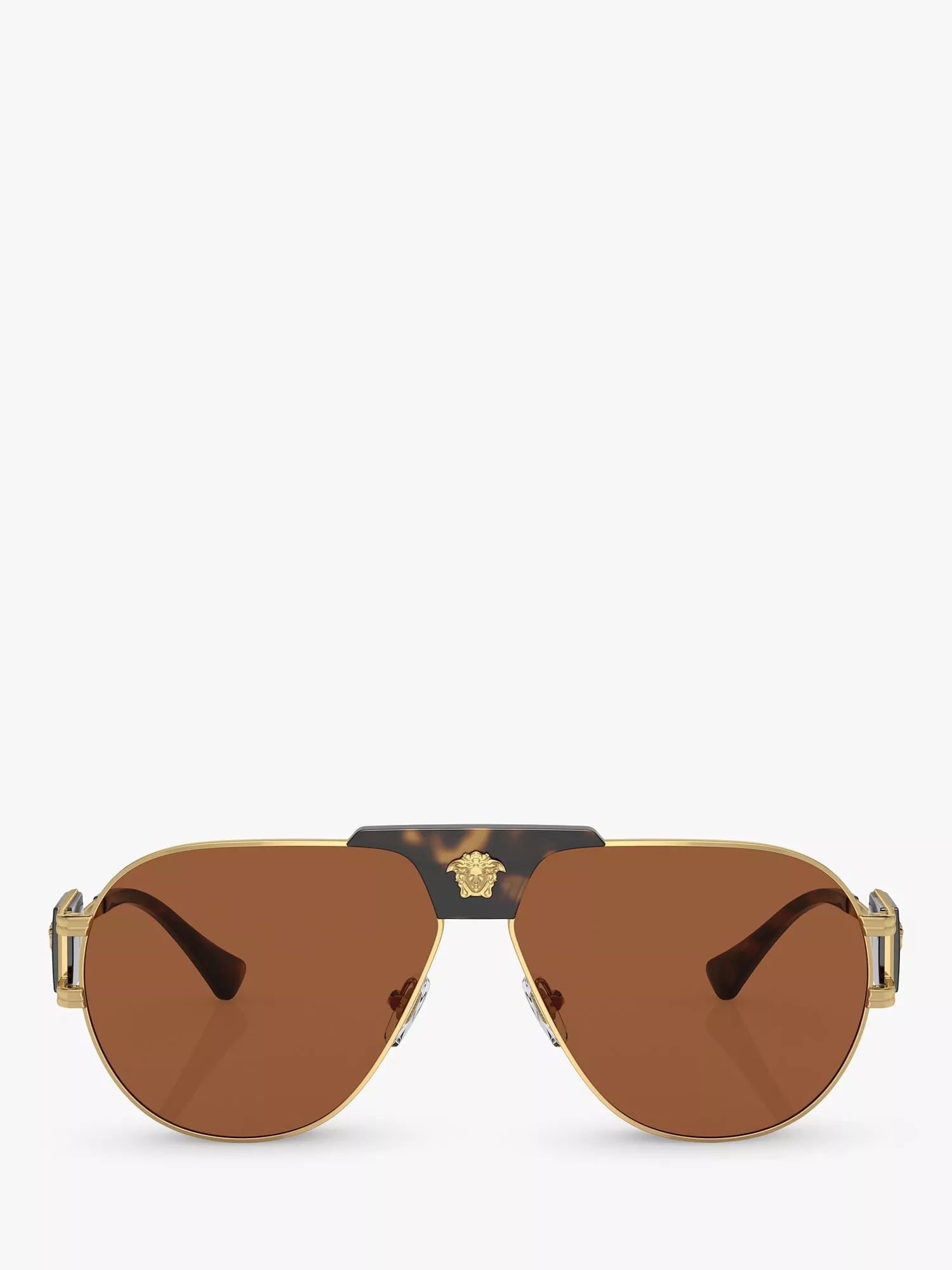 Versace gold aviator sunglasses with brown lenses - British product
