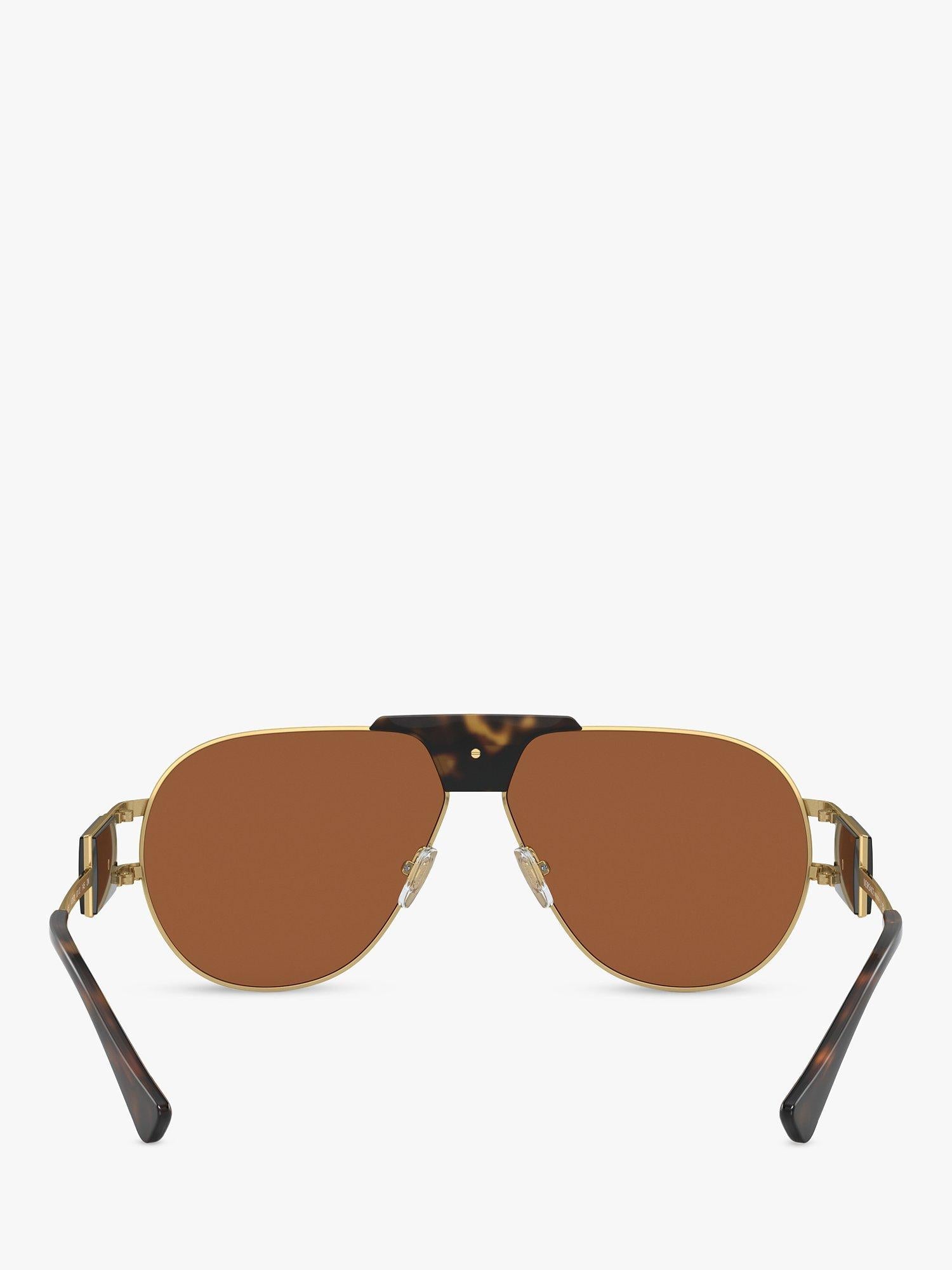 Versace gold aviator sunglasses with brown lenses - British product