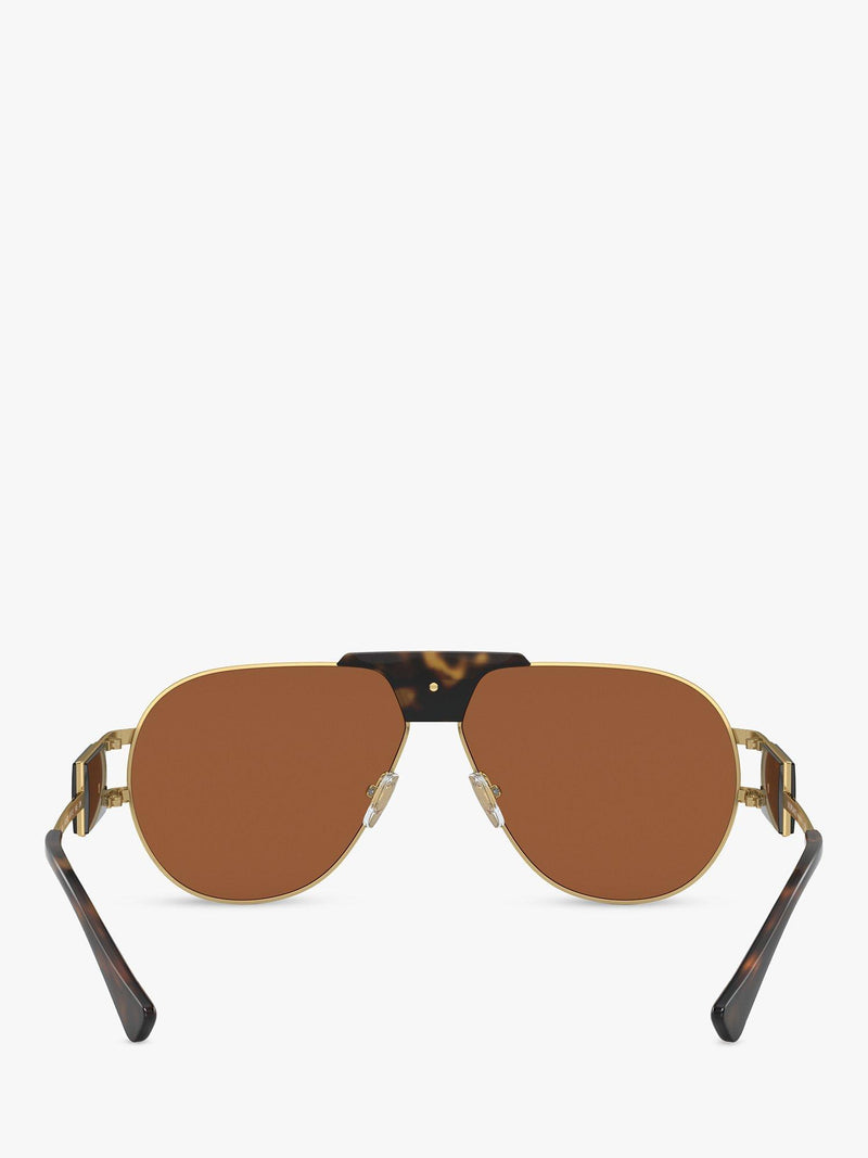 Versace gold aviator sunglasses with brown lenses - British product