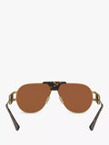 Versace gold aviator sunglasses with brown lenses - British product