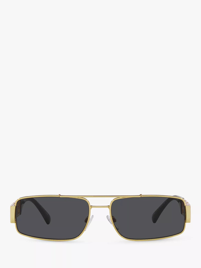 Versace VE2257 gold rectangular sunglasses, UK version