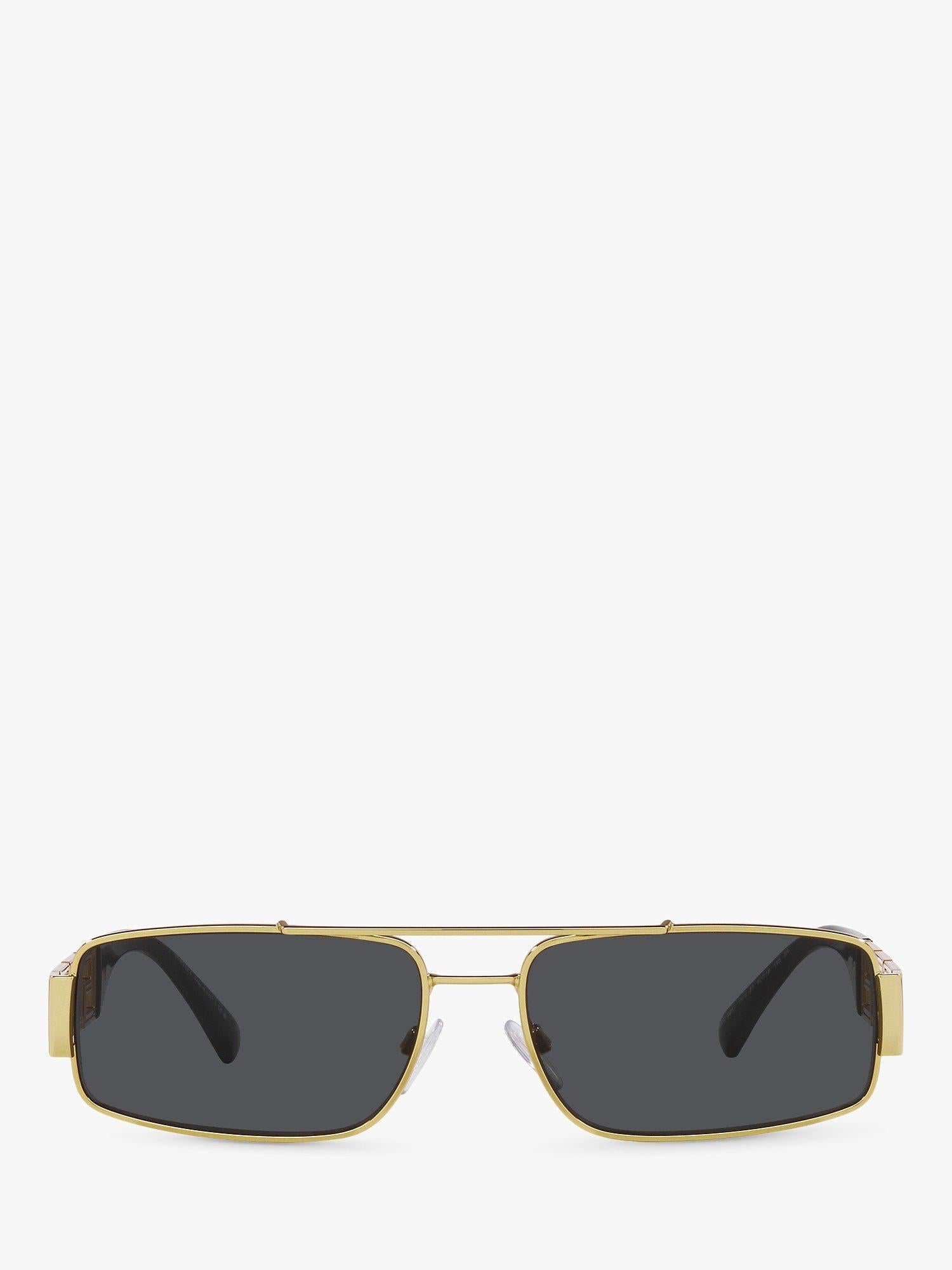 Versace VE2257 gold rectangular sunglasses, UK version