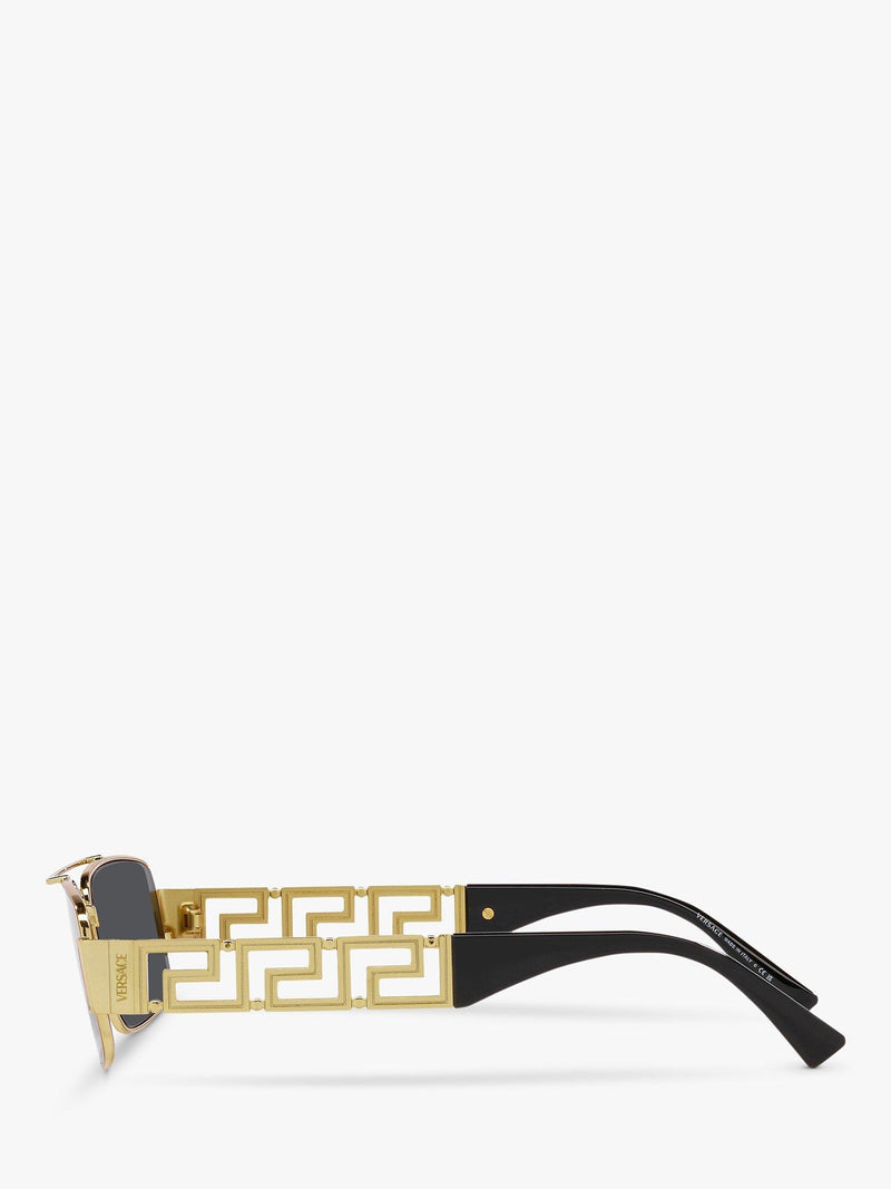 Versace VE2257 gold rectangular sunglasses, UK version