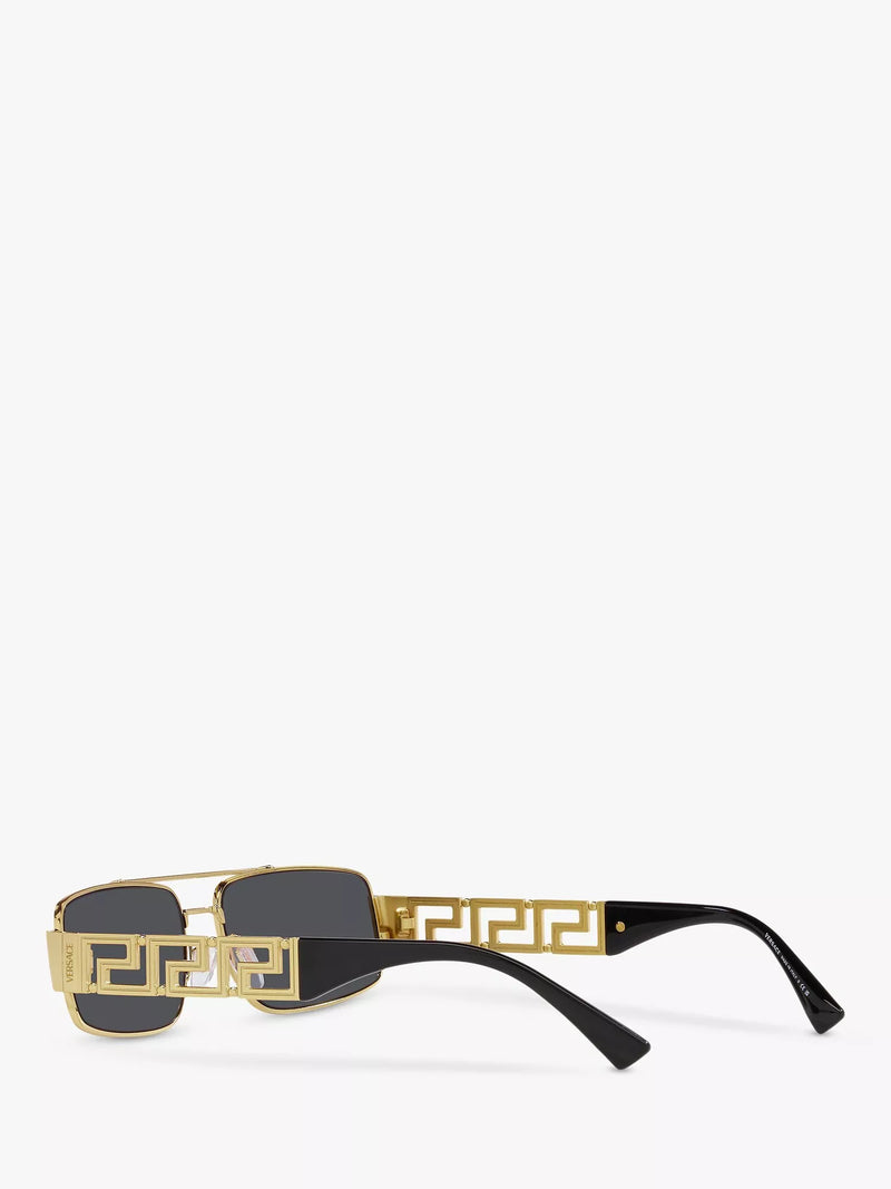 Versace VE2257 gold rectangular sunglasses, UK version
