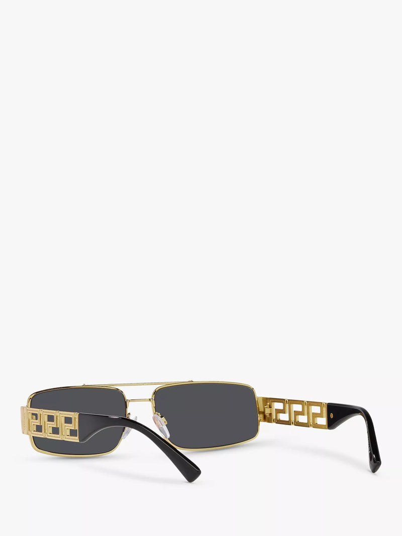 Versace VE2257 gold rectangular sunglasses, UK version