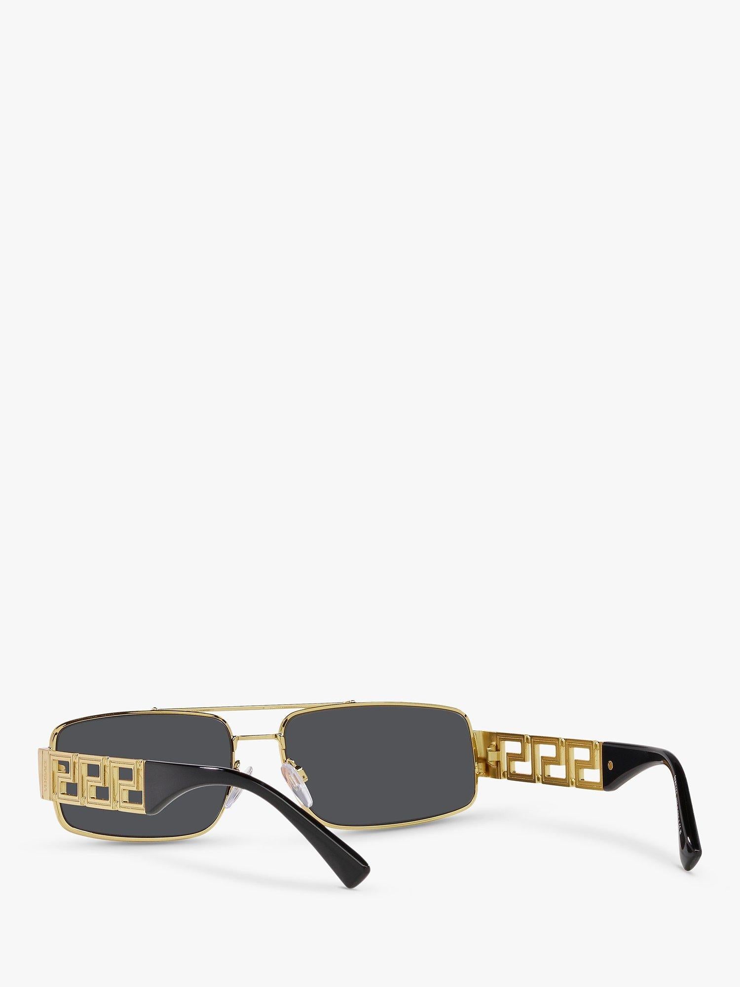 Versace VE2257 gold rectangular sunglasses, UK version