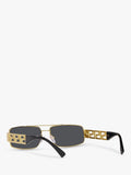 Versace VE2257 gold rectangular sunglasses, UK version