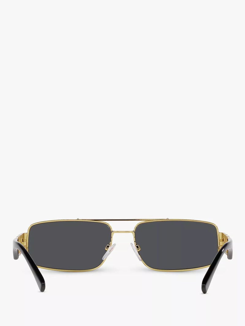 Versace VE2257 gold rectangular sunglasses, UK version