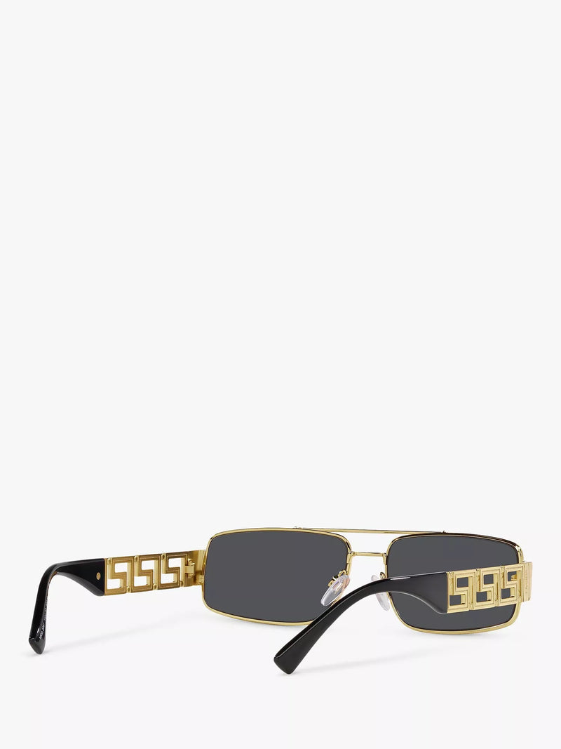 Versace VE2257 gold rectangular sunglasses, UK version