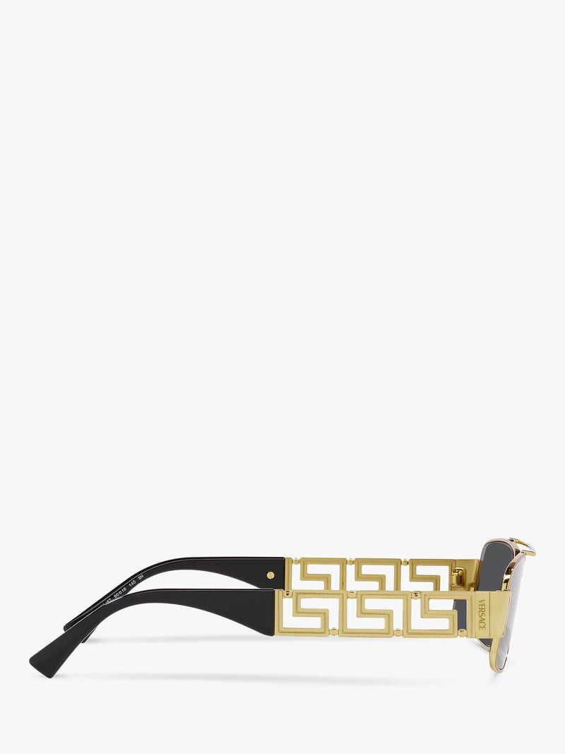 Versace VE2257 gold rectangular sunglasses, UK version