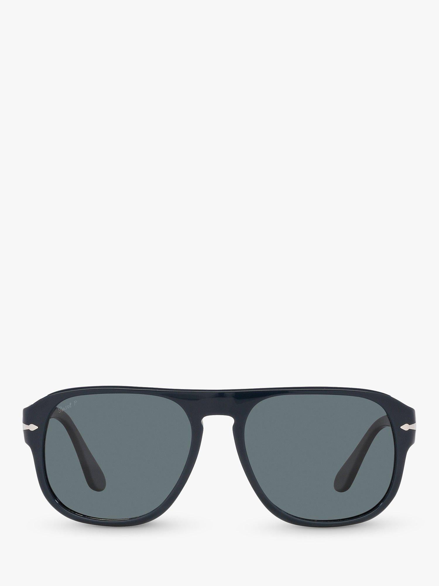 Persol PO3310S polarised pillow sunglasses blue dust glass - British product