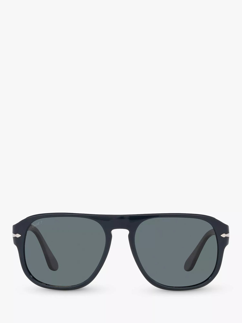 Persol PO3310S polarised pillow sunglasses blue dust glass - British product