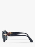 Persol PO3310S polarised pillow sunglasses blue dust glass - British product