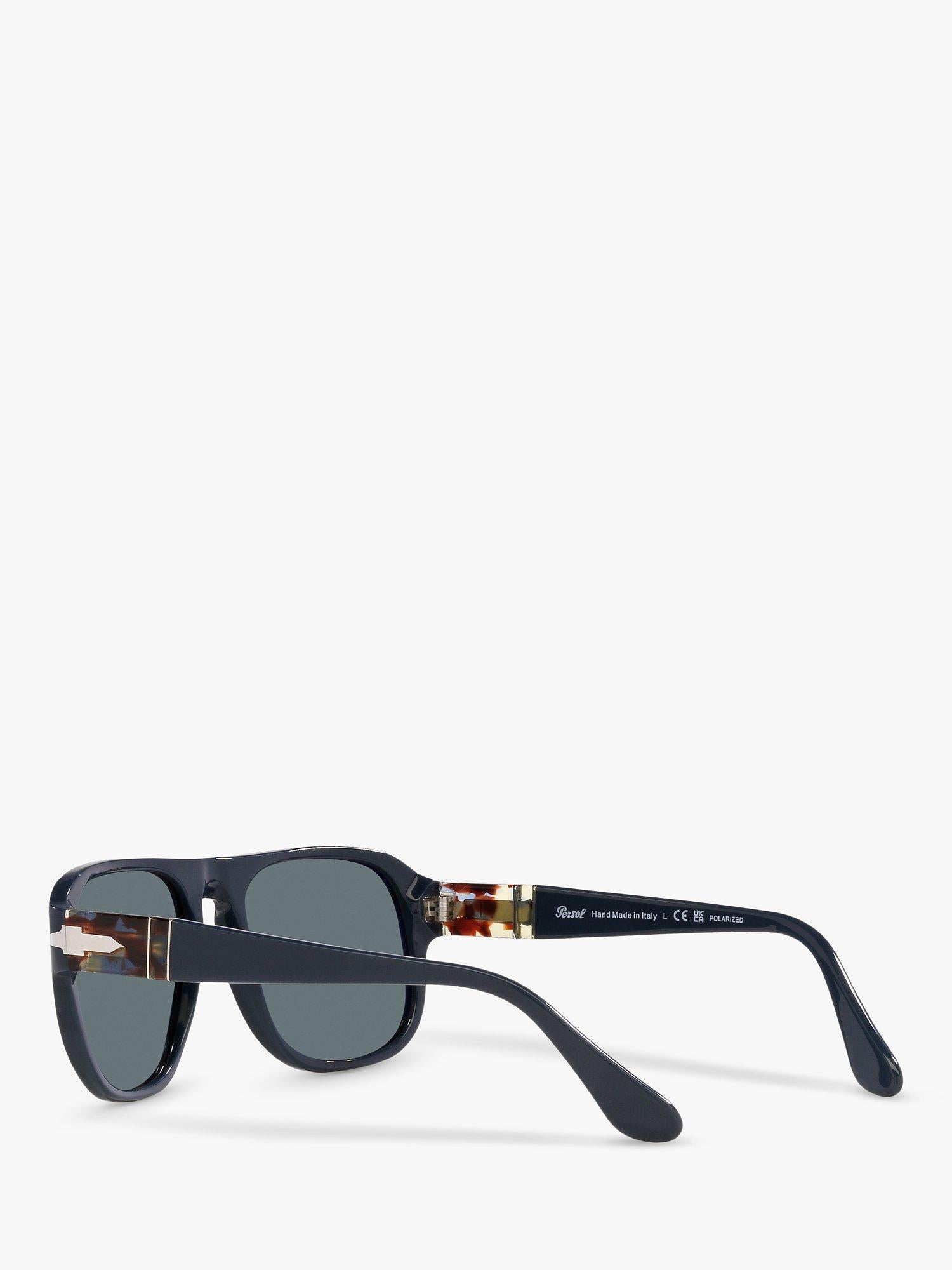 Persol PO3310S polarised pillow sunglasses blue dust glass - British product