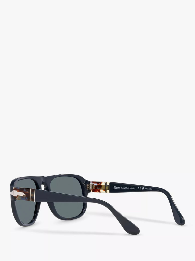 Persol PO3310S polarised pillow sunglasses blue dust glass - British product