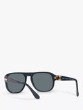Persol PO3310S polarised pillow sunglasses blue dust glass - British product