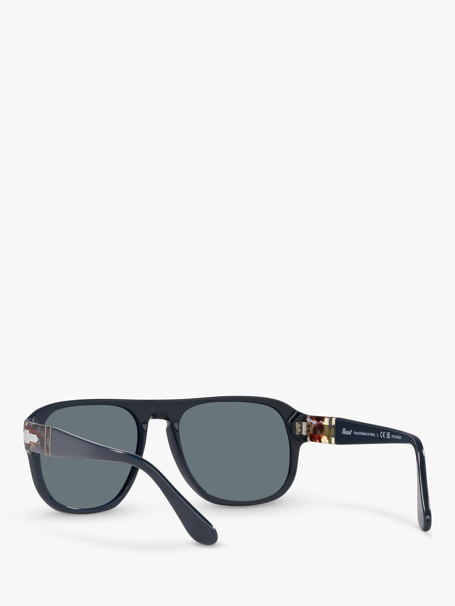 Persol PO3310S polarised pillow sunglasses blue dust glass - British product