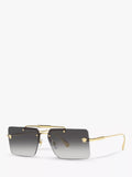 Versace women's rectangular gold frame sunglasses, imported from the UK