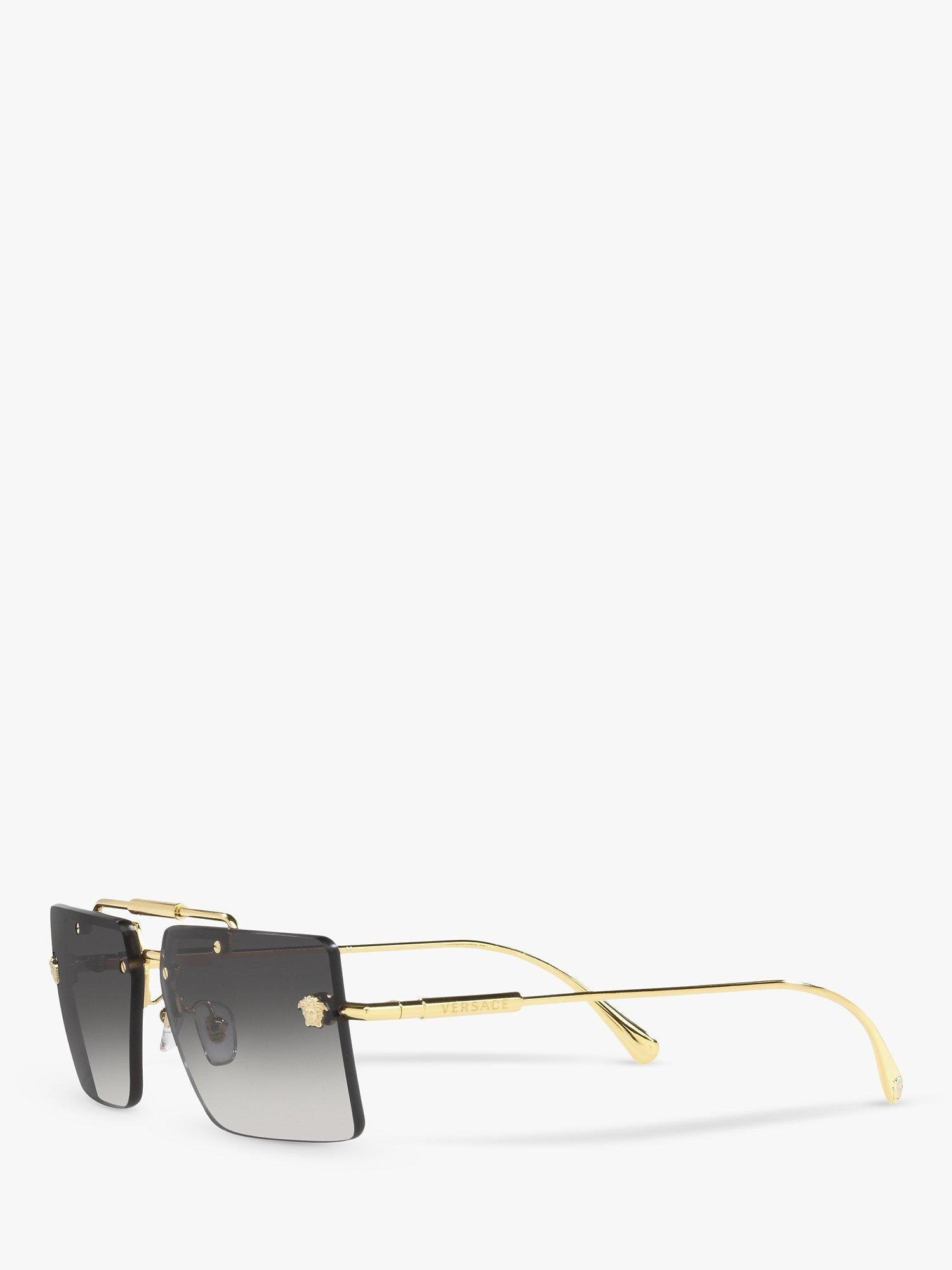 Versace women's rectangular gold frame sunglasses, imported from the UK