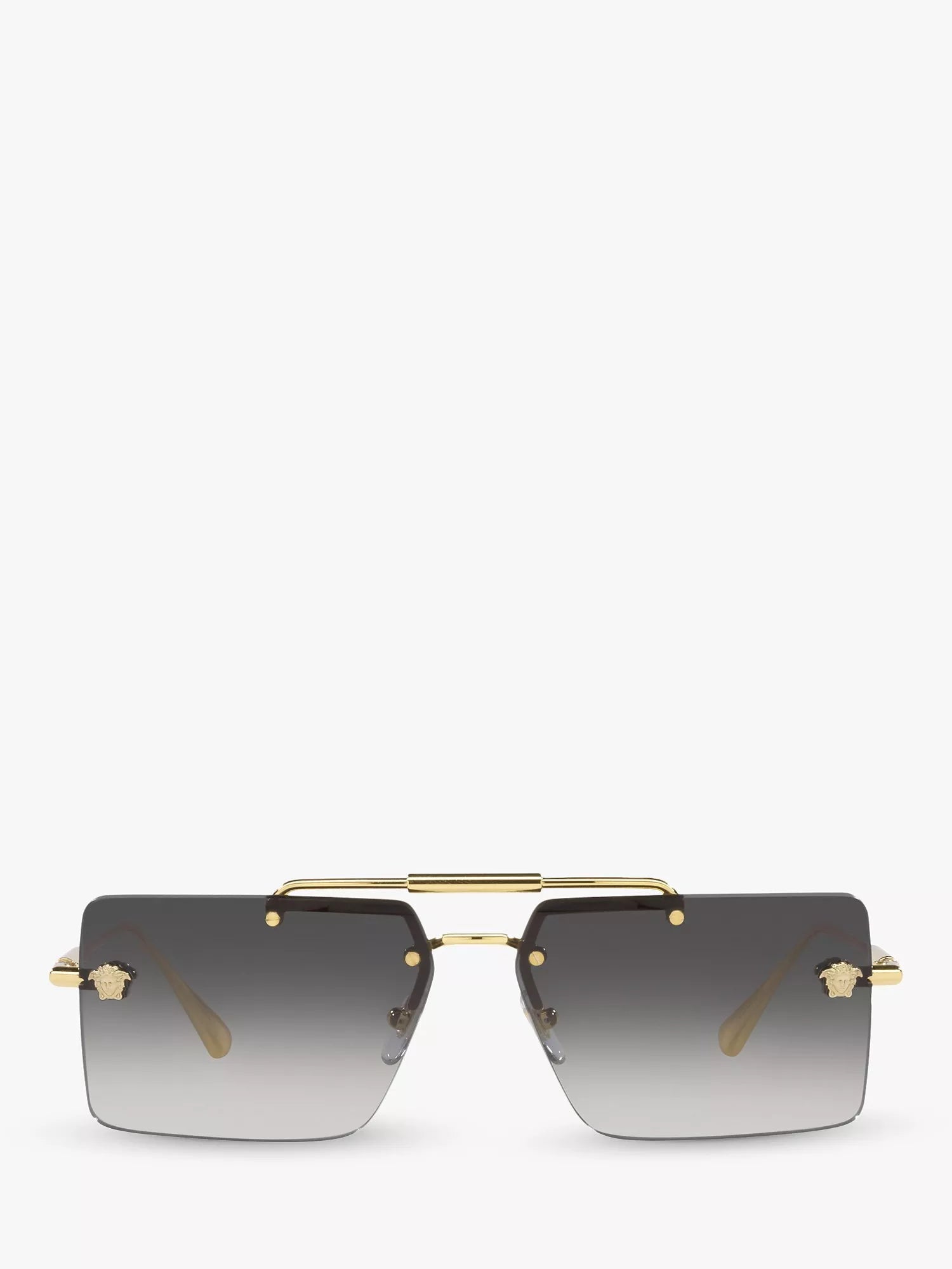 Versace women's rectangular gold frame sunglasses, imported from the UK