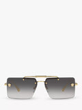 Versace women's rectangular gold frame sunglasses, imported from the UK