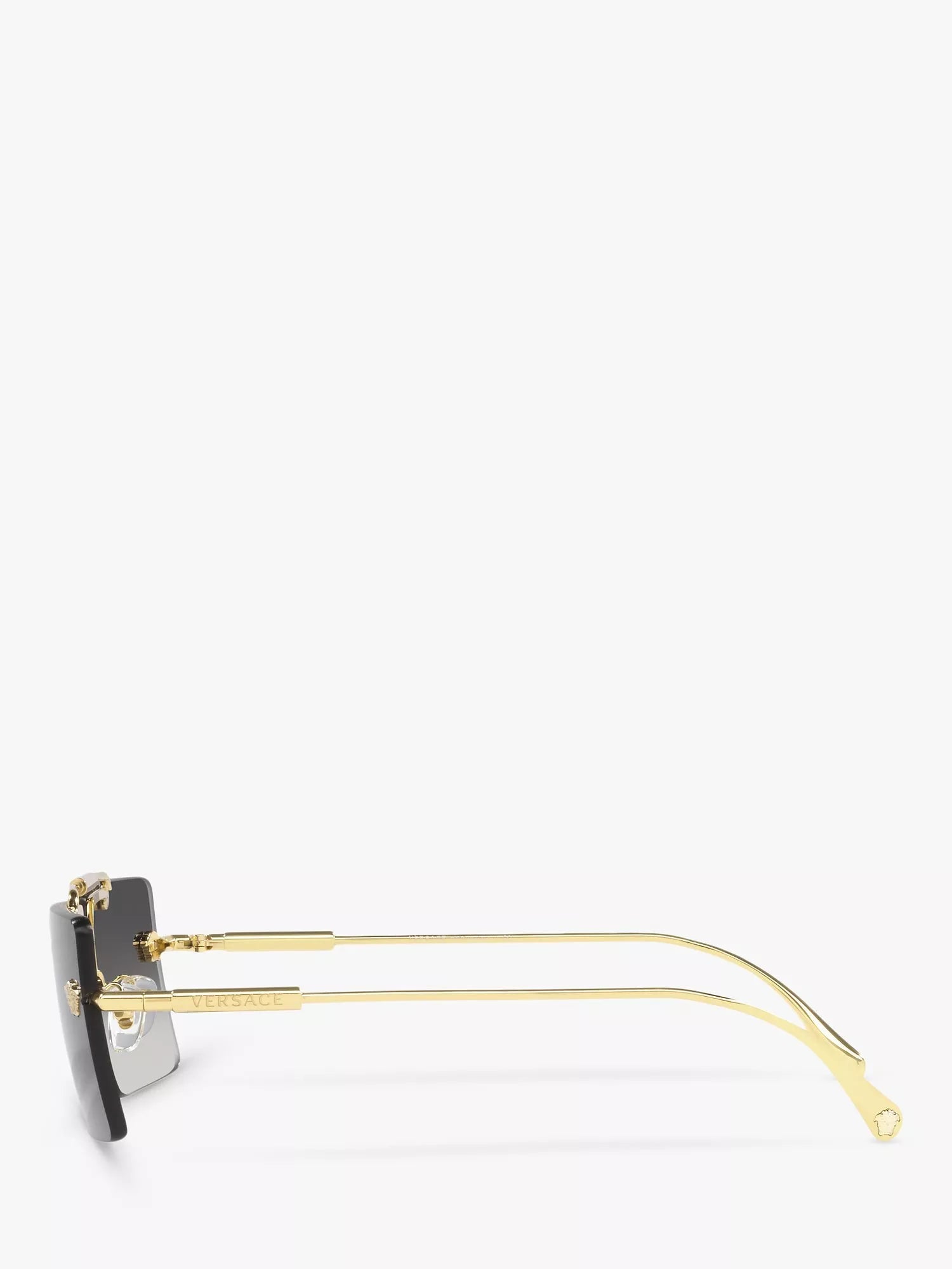Versace women's rectangular gold frame sunglasses, imported from the UK