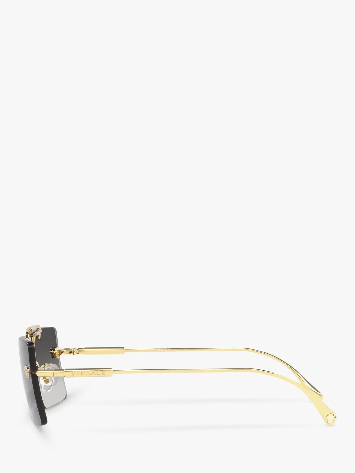 Versace women's rectangular gold frame sunglasses, imported from the UK