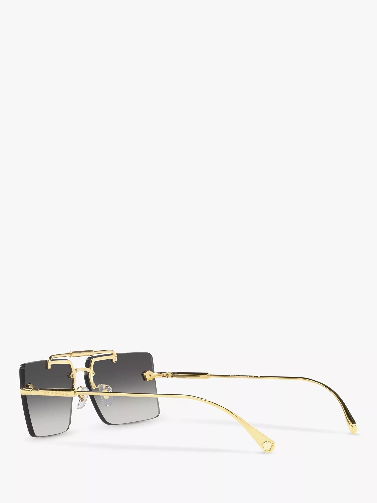 Versace women's rectangular gold frame sunglasses, imported from the UK