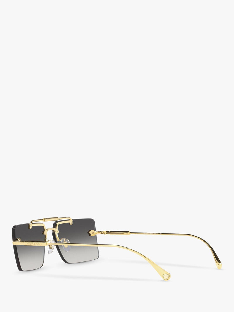 Versace women's rectangular gold frame sunglasses, imported from the UK