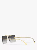 Versace women's rectangular gold frame sunglasses, imported from the UK
